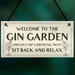 Gin Garden Welcome Sign Home Bar Garden Sign Bar Decor Gift