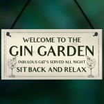 Gin Garden Welcome Sign Home Bar Garden Sign Bar Decor Gift