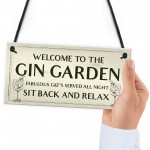Gin Garden Welcome Sign Home Bar Garden Sign Bar Decor Gift