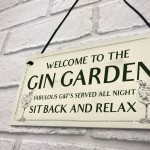 Gin Garden Welcome Sign Home Bar Garden Sign Bar Decor Gift