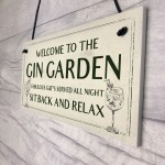 Gin Garden Welcome Sign Home Bar Garden Sign Bar Decor Gift