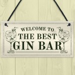 Best Gin Bar Sign Shabby Chic Home Bar Garden Summerhouse