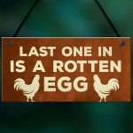 Funny Chicken Signs Novelty Chicken Coop Garden Decor Signs