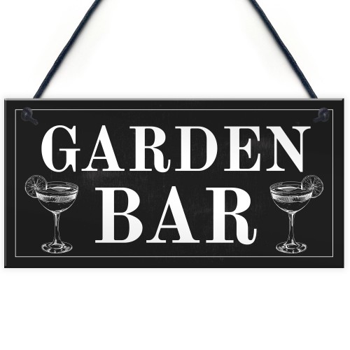 Shabby Chic Garden Bar Sign Hanging Wall Sign For Bar