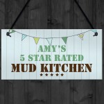 Funny Mud Kitchen Sign Personalised Playhouse Garden Sign