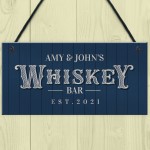 Personalised Whiskey Bar Sign Vintage Home Bar Pub Sign Alcohol 