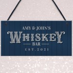 Personalised Whiskey Bar Sign Vintage Home Bar Pub Sign Alcohol 