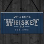 Personalised Whiskey Bar Sign Vintage Home Bar Pub Sign Alcohol 