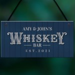 Personalised Whiskey Bar Sign Vintage Home Bar Pub Sign Alcohol 