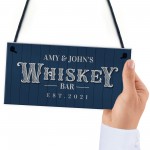 Personalised Whiskey Bar Sign Vintage Home Bar Pub Sign Alcohol 