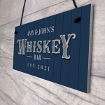 Personalised Whiskey Bar Sign Vintage Home Bar Pub Sign Alcohol 
