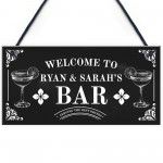 Shabby Chic Bar Sign Personalised Home Bar Pub Man Cave Sign