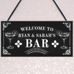 Shabby Chic Bar Sign Personalised Home Bar Pub Man Cave Sign