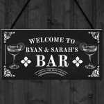 Shabby Chic Bar Sign Personalised Home Bar Pub Man Cave Sign