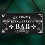 Shabby Chic Bar Sign Personalised Home Bar Pub Man Cave Sign