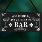 Shabby Chic Bar Sign Personalised Home Bar Pub Man Cave Sign