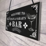 Shabby Chic Bar Sign Personalised Home Bar Pub Man Cave Sign