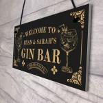 Vintage Gin Bar Sign For Garden Home Bar Personalised Bar Decor