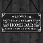 Personalised Home Bar Sign Shabby Chic Bar Pub Plaque Alcohol