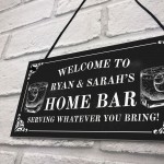 Personalised Home Bar Sign Shabby Chic Bar Pub Plaque Alcohol