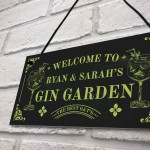 Gin Garden Sign Personalised Home Bar Decor Gift Welcome Sign