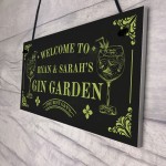 Gin Garden Sign Personalised Home Bar Decor Gift Welcome Sign