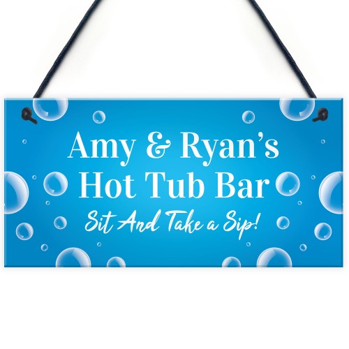 Personalised Hot Tub Bar Signs Novelty Home Bar Garden Sign Hot 