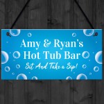 Personalised Hot Tub Bar Signs Novelty Home Bar Garden Sign Hot 