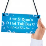 Personalised Hot Tub Bar Signs Novelty Home Bar Garden Sign Hot 