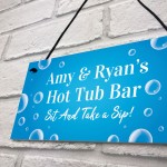 Personalised Hot Tub Bar Signs Novelty Home Bar Garden Sign Hot 