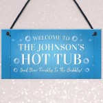 Personalised Hot Tub Decor Signs Novelty Hot Tub Signs Garden