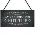 Funny Hot Tub Decor Signs Novelty Hanging Garden Signs Hot Tub