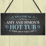 Funny Hot Tub Decor Signs Novelty Hanging Garden Signs Hot Tub
