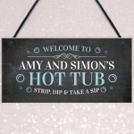 Funny Hot Tub Decor Signs Novelty Hanging Garden Signs Hot Tub