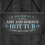 Funny Hot Tub Decor Signs Novelty Hanging Garden Signs Hot Tub