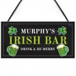 Personalised Irish Bar Sign Novelty Home Bar Man Cave Sign