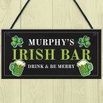 Personalised Irish Bar Sign Novelty Home Bar Man Cave Sign