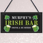 Personalised Irish Bar Sign Novelty Home Bar Man Cave Sign