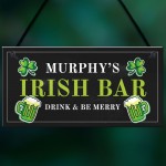 Personalised Irish Bar Sign Novelty Home Bar Man Cave Sign
