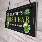 Personalised Irish Bar Sign Novelty Home Bar Man Cave Sign