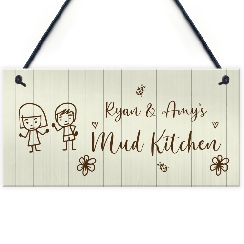 Cute Mud Kitchen Sign For Garden Summerhouse Daughter Son Kids