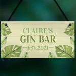 Personalised Gin Bar Sign Novelty G&T Sign Home Bar Sign Garden