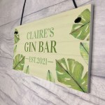 Personalised Gin Bar Sign Novelty G&T Sign Home Bar Sign Garden
