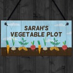 Novelty Vegetable Plot Sign For Garden Summerhouse Door Sign