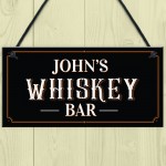 Vintage Personalised Whiskey Bar Sign Home Bar Pub Sign Alcohol