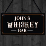 Vintage Personalised Whiskey Bar Sign Home Bar Pub Sign Alcohol