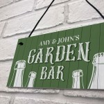 Novelty Garden Bar Sign Personalised Hanging Garden Shed Sign