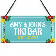 Colourful Tiki Bar Sign Personalised Garden Summerhouse Sign