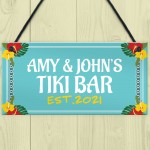 Colourful Tiki Bar Sign Personalised Garden Summerhouse Sign