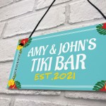 Colourful Tiki Bar Sign Personalised Garden Summerhouse Sign